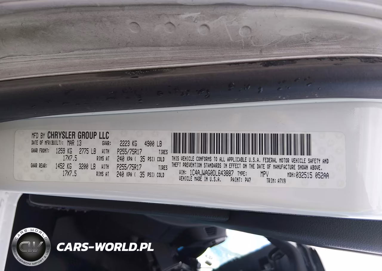 2013 Jeep Wrangler Sport VIN:1C4AJWAG0DL643887 - 9