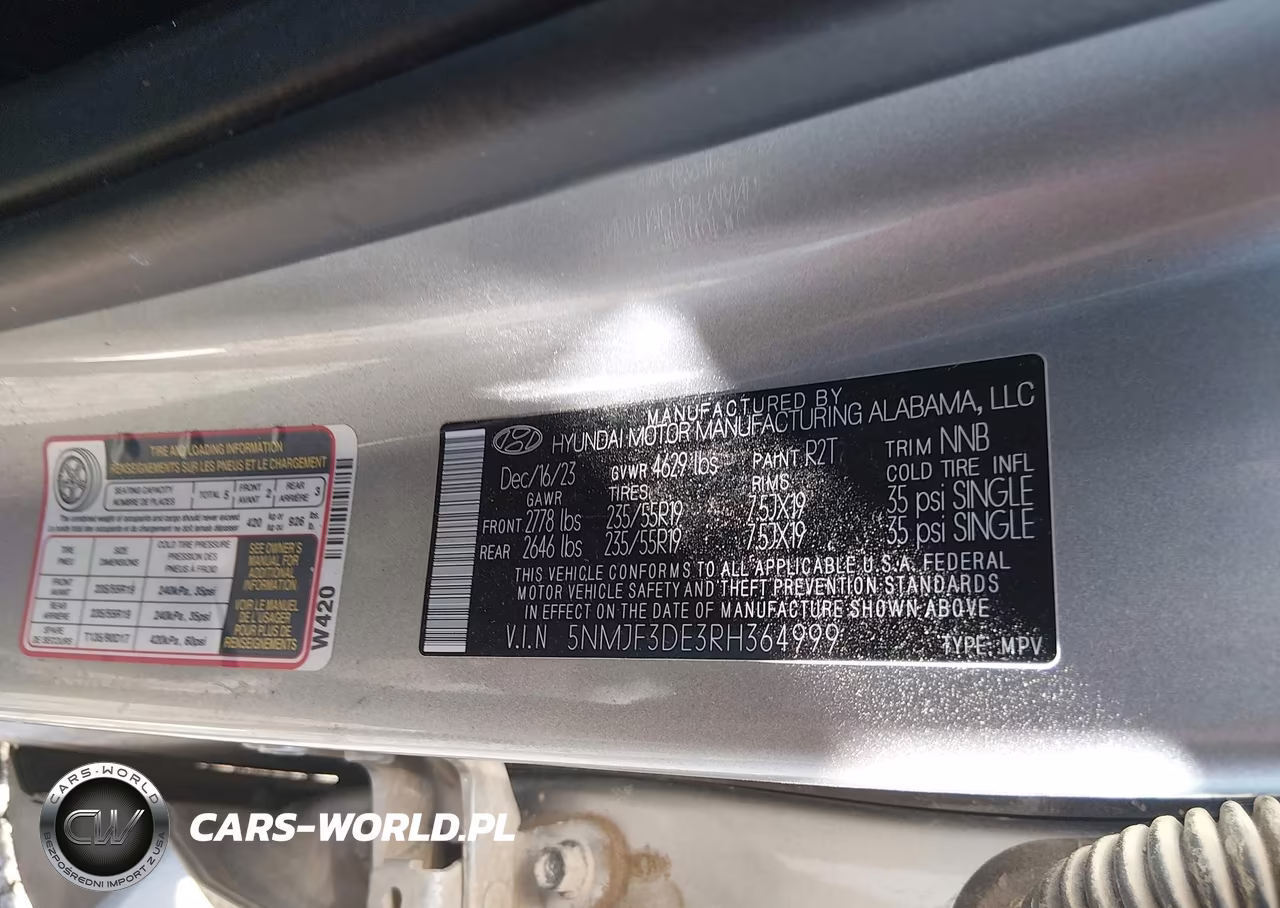 2024 Hyundai Tucson Sel VIN:5NMJF3DE3RH364999 - 9