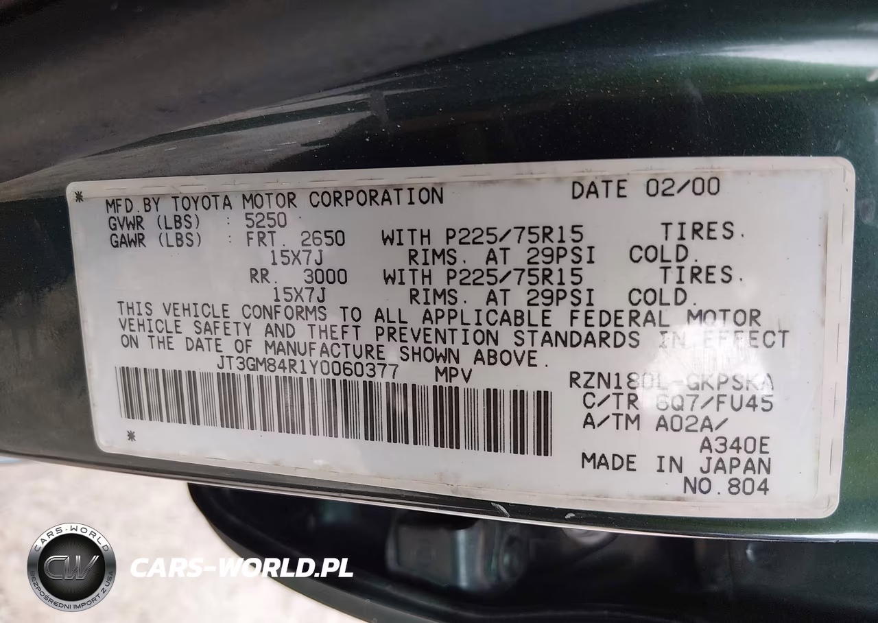 2000 Toyota 4Runner VIN:JT3GM84R1Y0060377 - 9