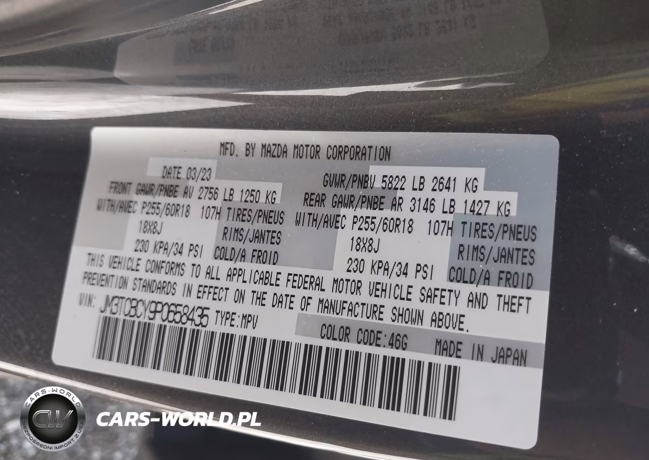 2023 Mazda Cx-9 Touring VIN:JM3TCBCY9P0658435 - 9
