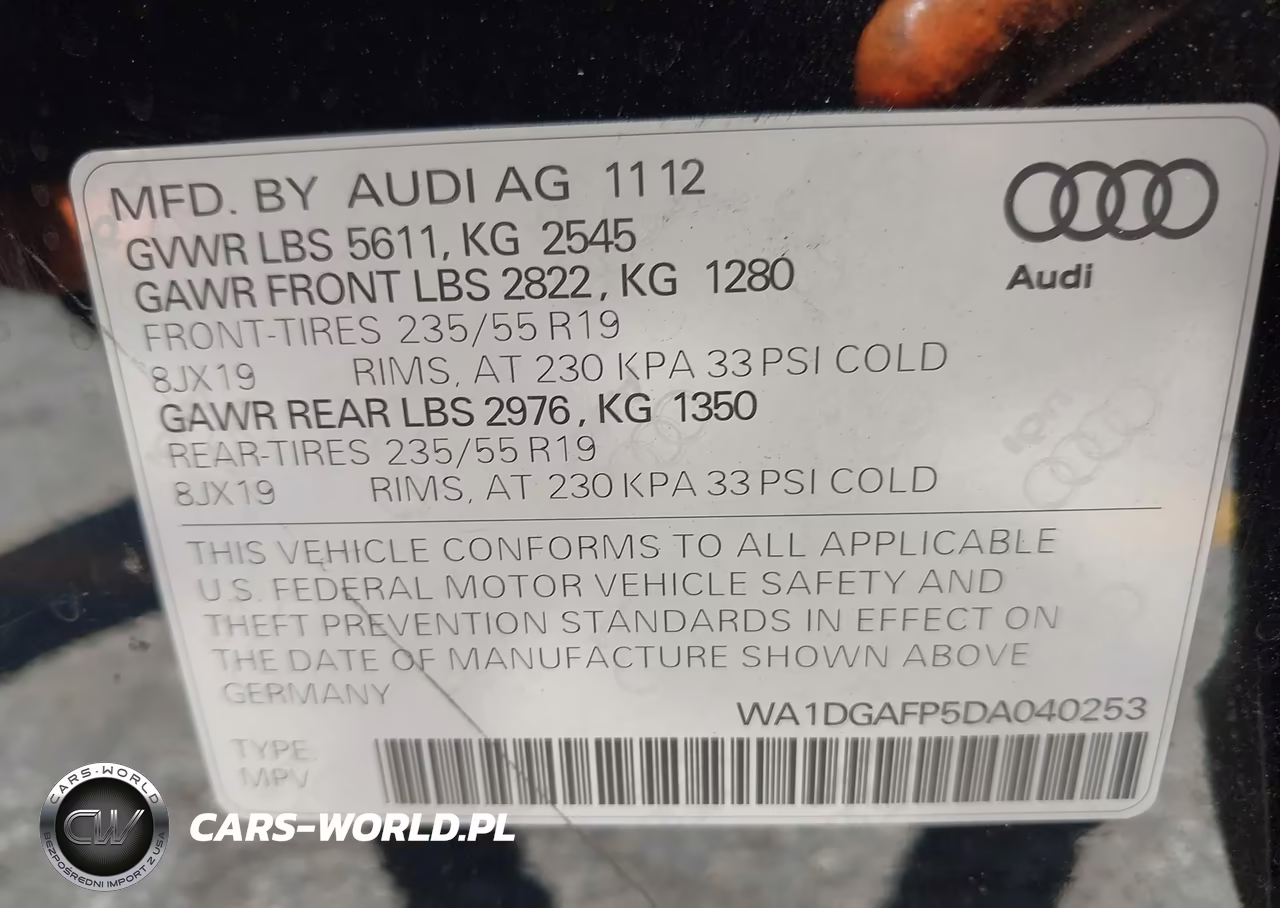 2013 Audi Q5 3.0T Premium Plus VIN:WA1DGAFP5DA040253 - 9