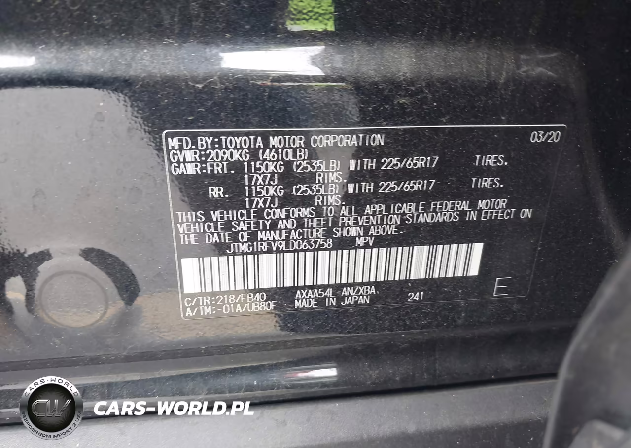 2020 Toyota Rav4 Le VIN:JTMG1RFV9LD063758 - 9