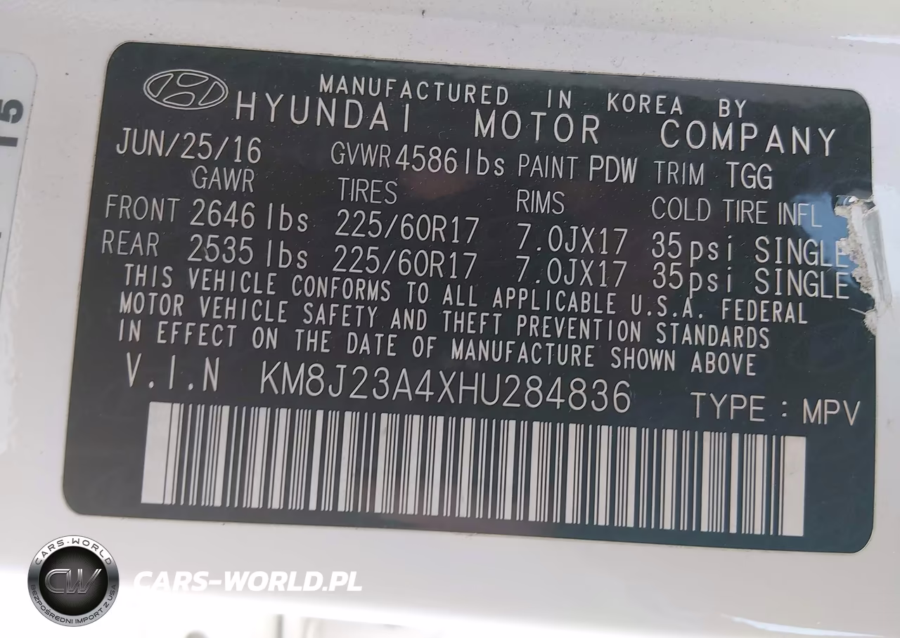 2017 Hyundai Tucson Se VIN:KM8J23A4XHU284836 - 9