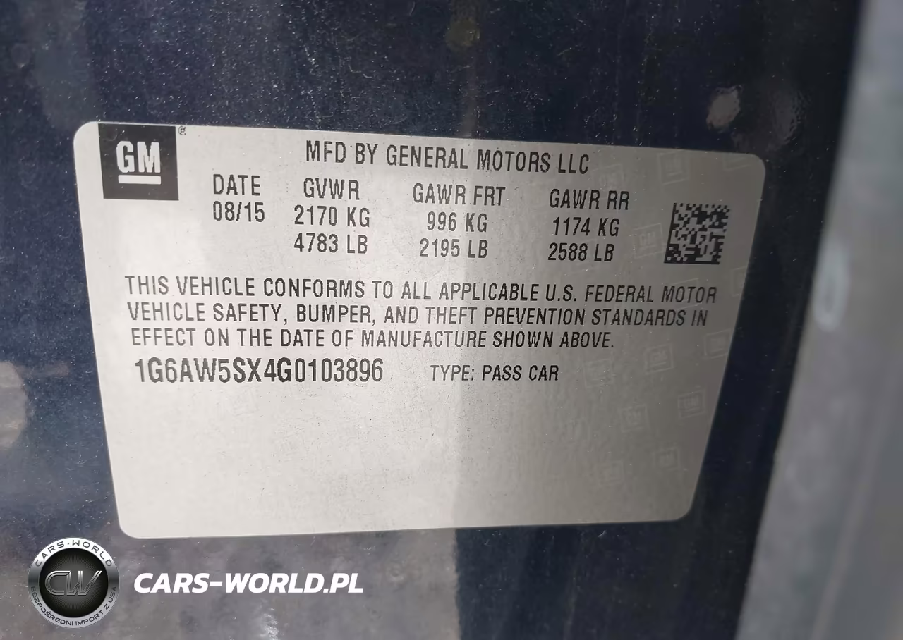 2016 Cadillac Cts Standard VIN:1G6AW5SX4G0103896 - 9