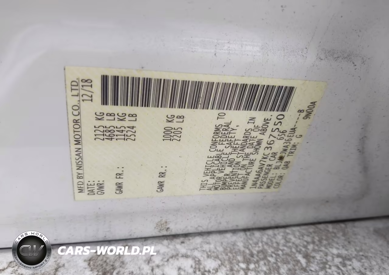2019 Nissan Maxima 3.5 Sv VIN:1N4AA6AV7KC367550 - 9