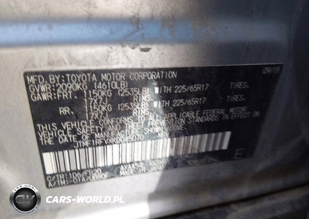 2019 Toyota Rav4 Le VIN:JTMF1RFVXKD045070 - 9