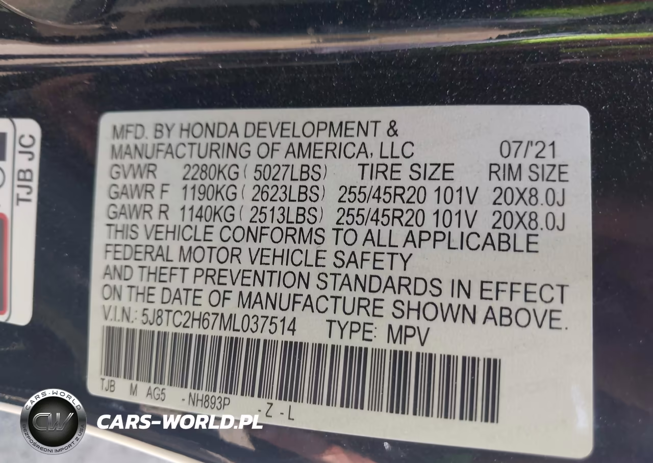 2021 Acura Rdx A-Spec Package VIN:5J8TC2H67ML037514 - 9