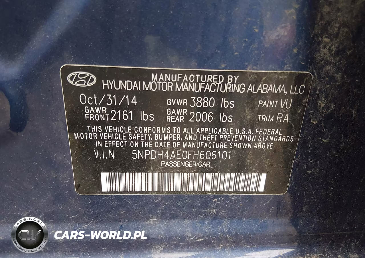 2015 Hyundai Elantra Se VIN:5NPDH4AE0FH606101 - 9