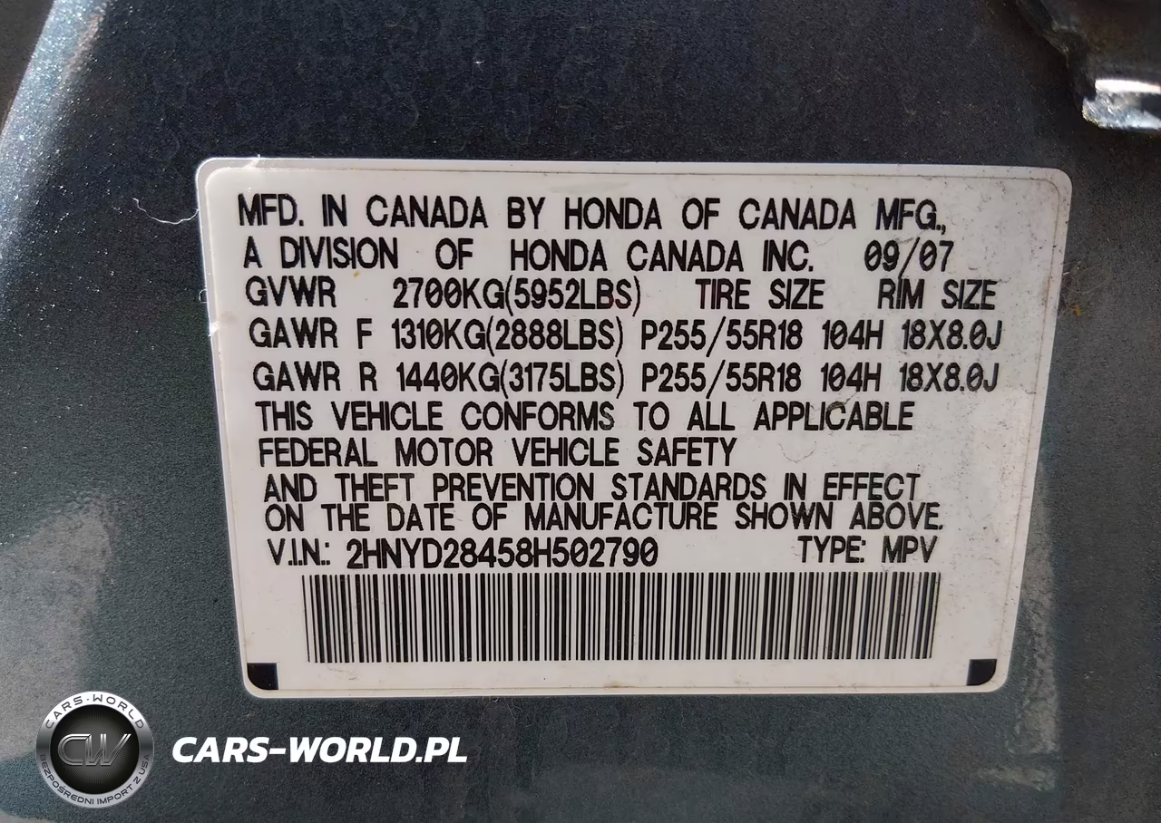 2008 Acura Mdx Technology Package VIN:2HNYD28458H502790 - 9