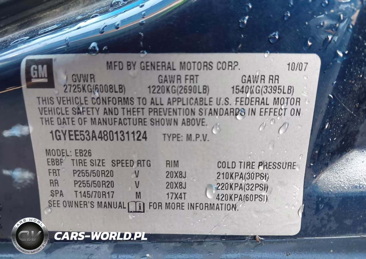 2008 Cadillac Srx Awd VIN:1GYEE53A480131124 - 9