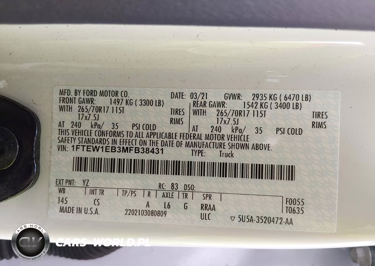 2021 Ford F-150 Xl VIN:1FTEW1EB3MFB38431 - 9