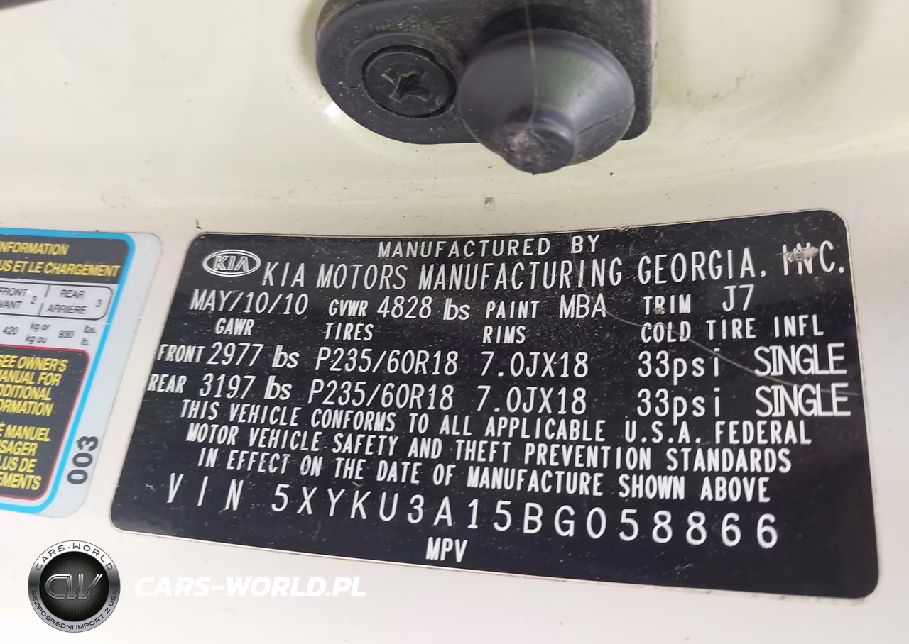 2011 Kia Sorento Ex VIN:5XYKU3A15BG058866 - 9