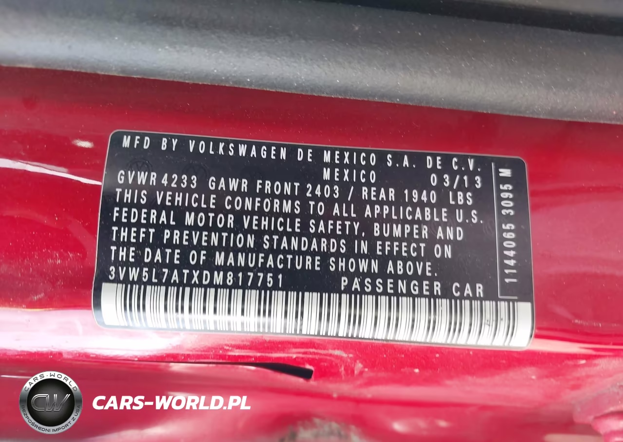 2013 Volkswagen Beetle 2.0L Tdi VIN:3VW5L7ATXDM817751 - 9