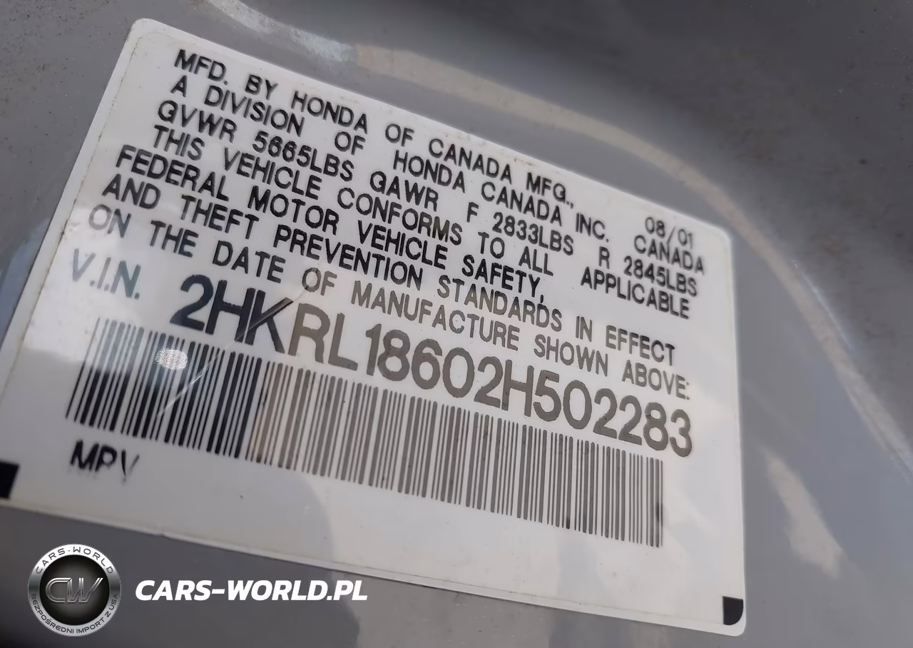 2002 Honda Odyssey Ex VIN:2HKRL18602H502283 - 9