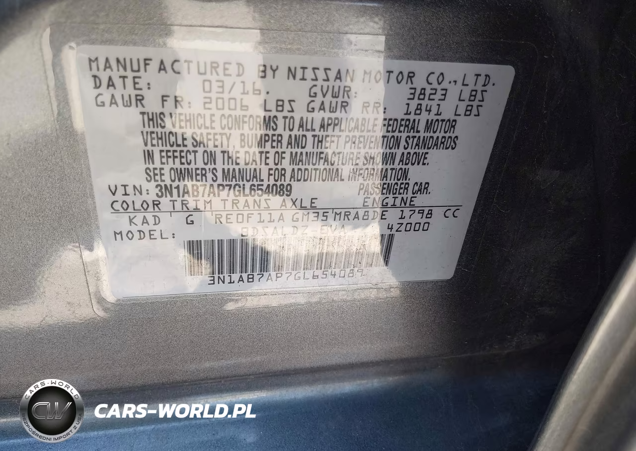 2016 Nissan Sentra Sv VIN:3N1AB7AP7GL654089 - 9