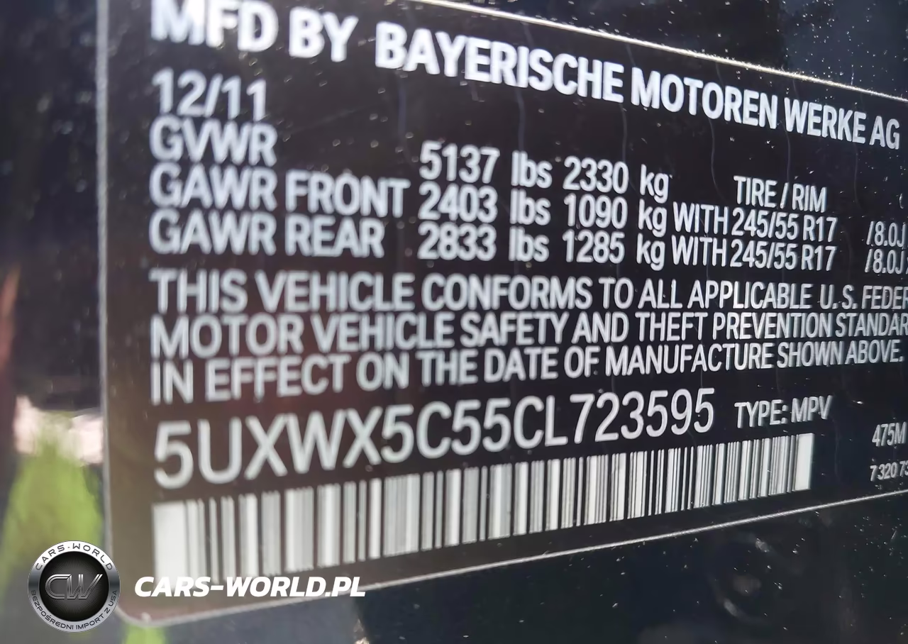 2012 BMW X3 xDrive28I VIN:5UXWX5C55CL723595 - 9
