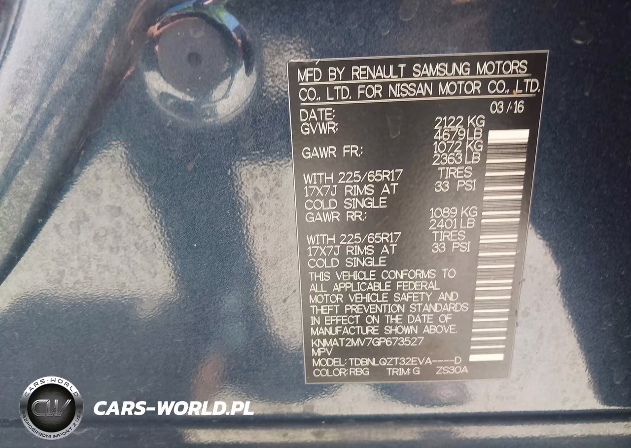 2016 Nissan Rogue Sv VIN:KNMAT2MV7GP673527 - 9