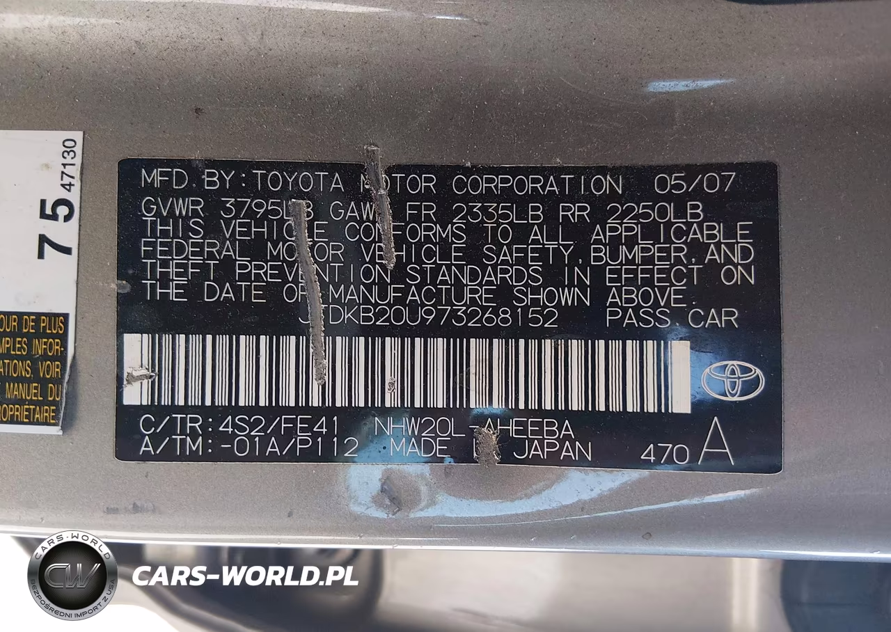 2007 Toyota Prius VIN:JTDKB20U973268152 - 9