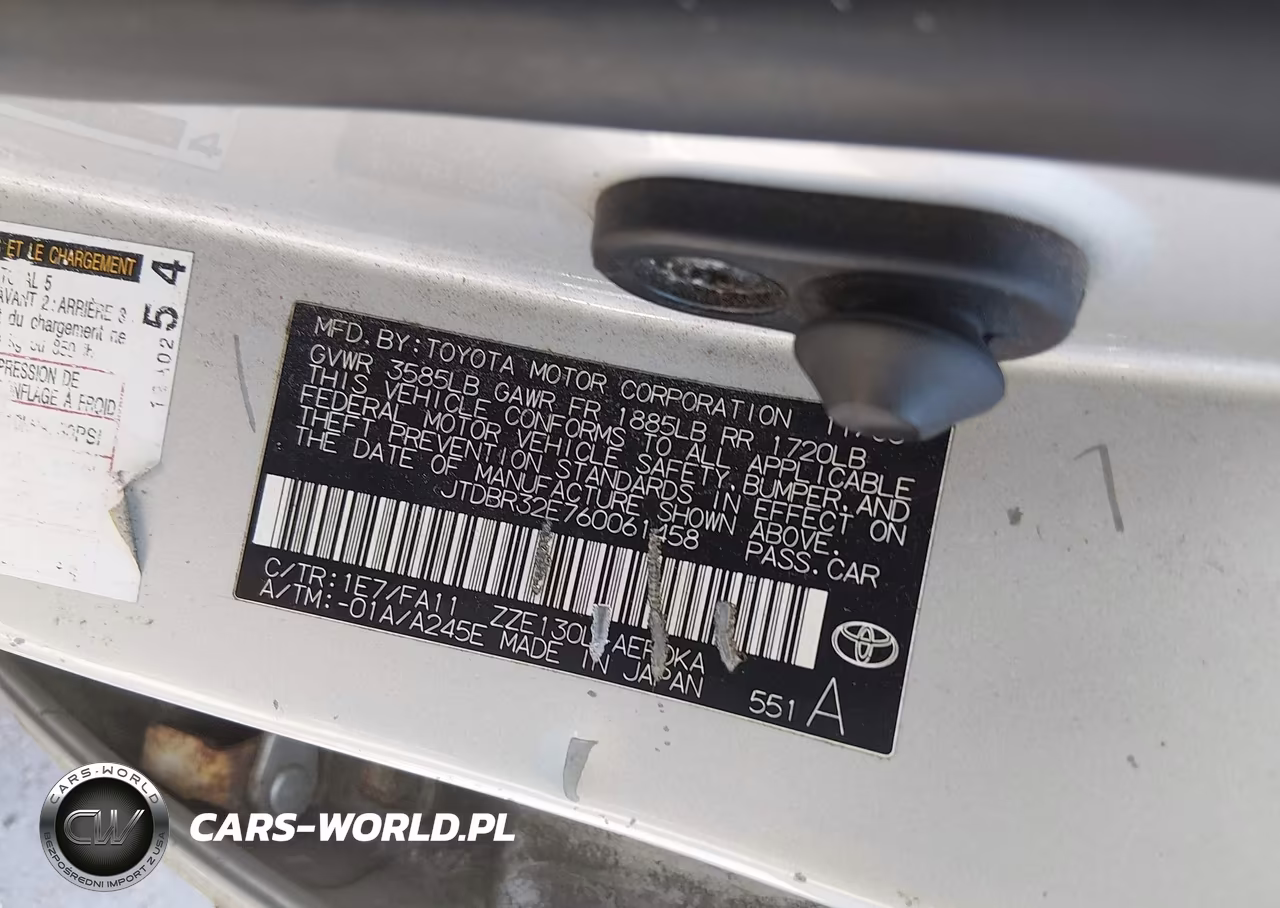 2006 Toyota Corolla Ce VIN:JTDBR32E760061458 - 9