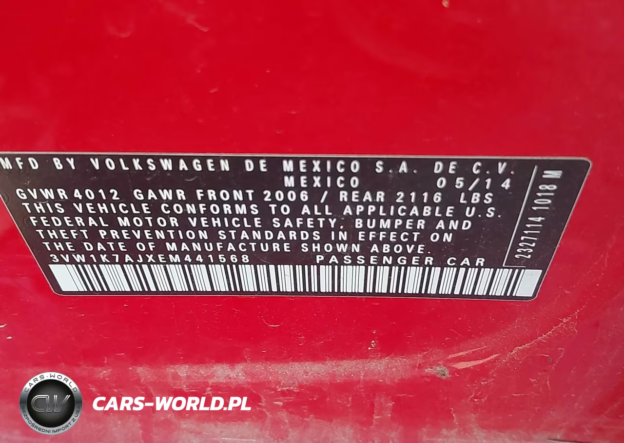 2014 Volkswagen Jetta 2.0L S VIN:3VW1K7AJXEM441568 - 9