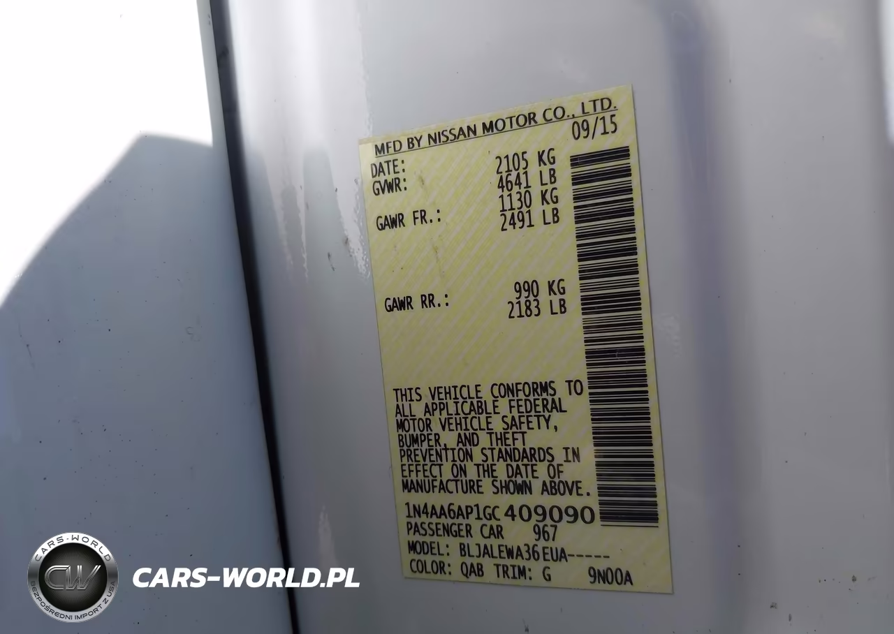 2016 Nissan Maxima 3.5 Sl VIN:1N4AA6AP1GC409090 - 9