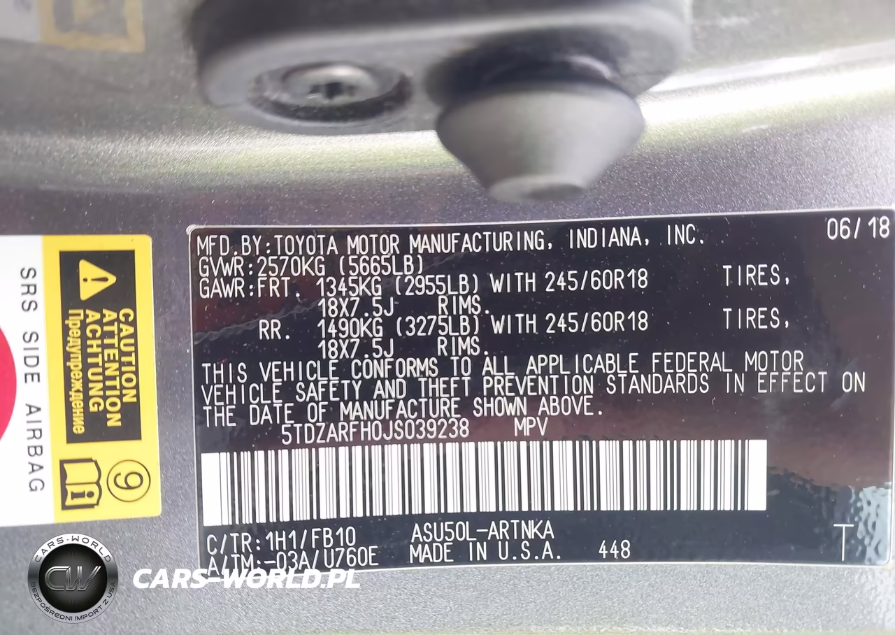 2018 Toyota Highlander Le VIN:5TDZARFH0JS039238 - 9
