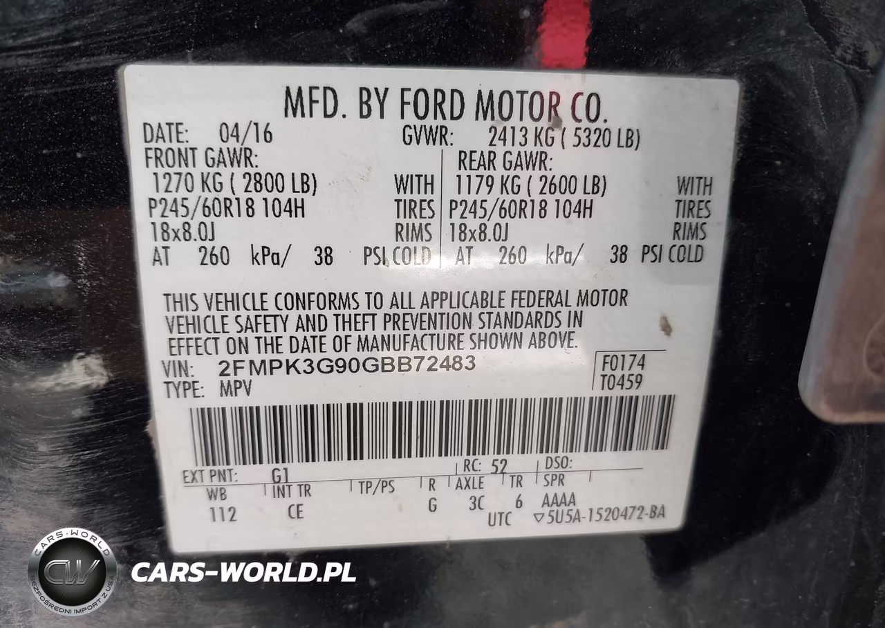 2016 Ford Edge Se VIN:2FMPK3G90GBB72483 - 9