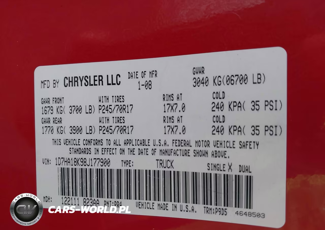 2008 Dodge Ram 1500 St-Sxt VIN:1D7HA18K98J177900 - 9