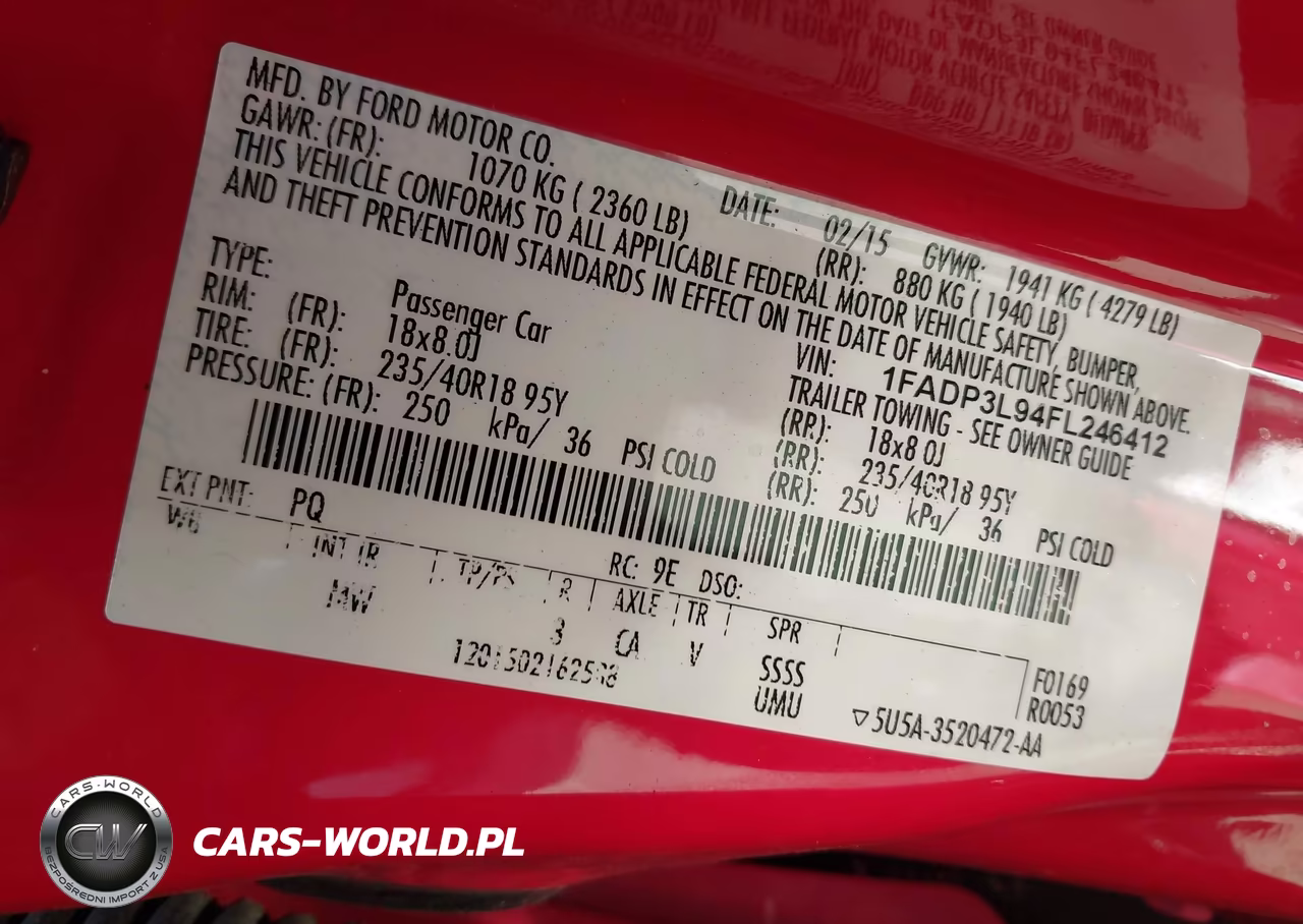 2015 Ford Focus St VIN:1FADP3L94FL246412 - 9