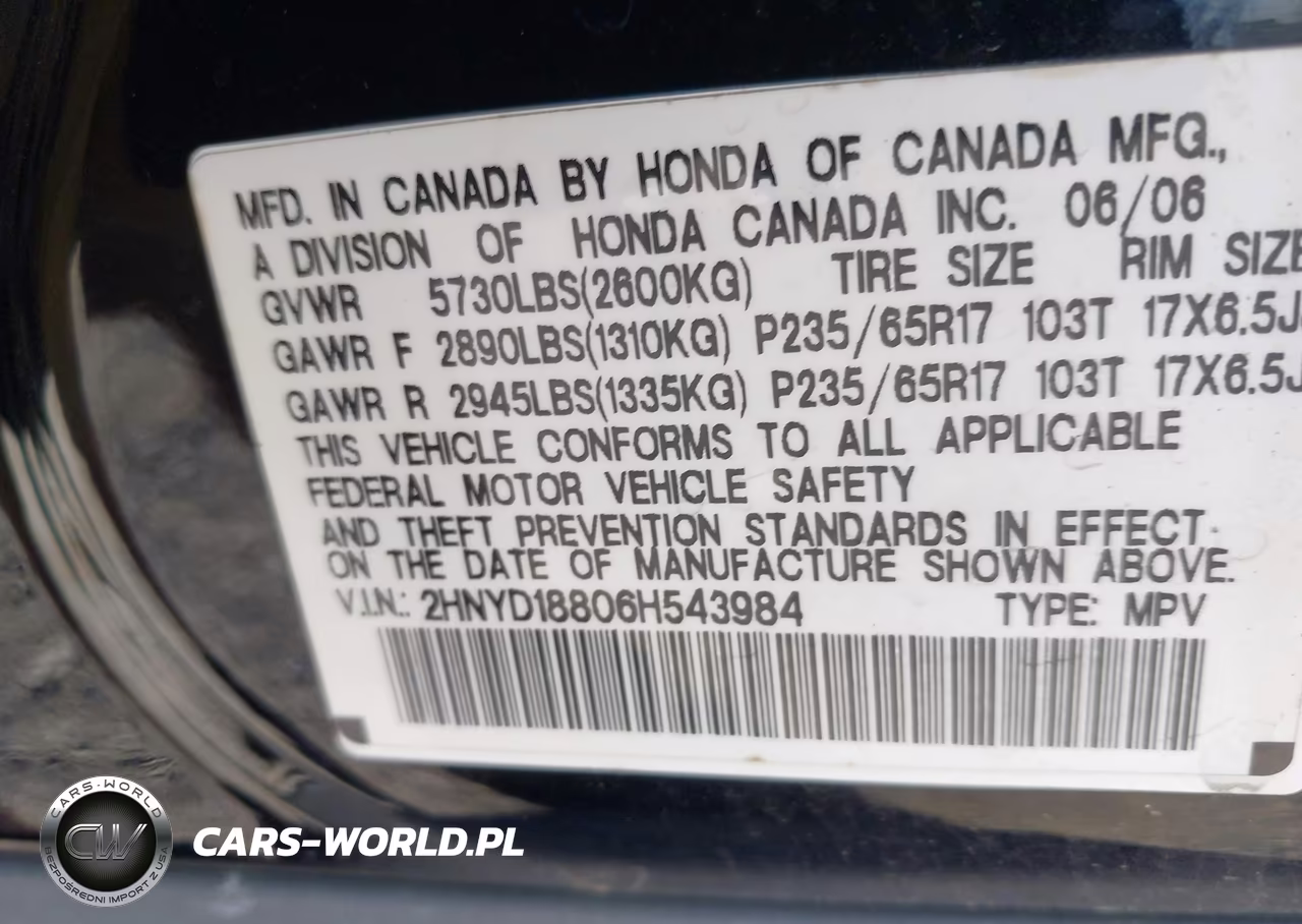 2006 Acura Mdx VIN:2HNYD18806H543984 - 9