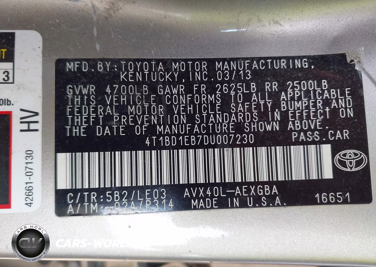 2013 Toyota Avalon Hybrid Xle Touring VIN:4T1BD1EB7DU007230 - 9
