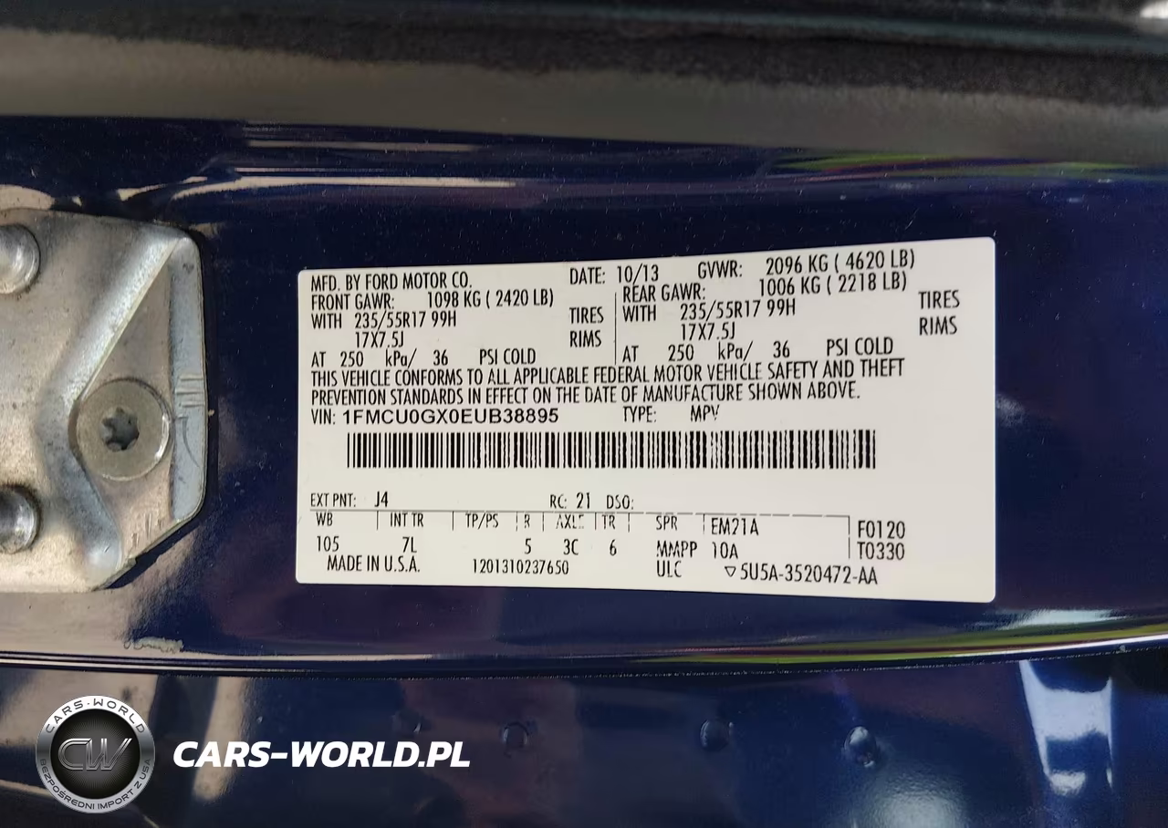 2014 Ford Escape Se VIN:1FMCU0GX0EUB38895 - 9