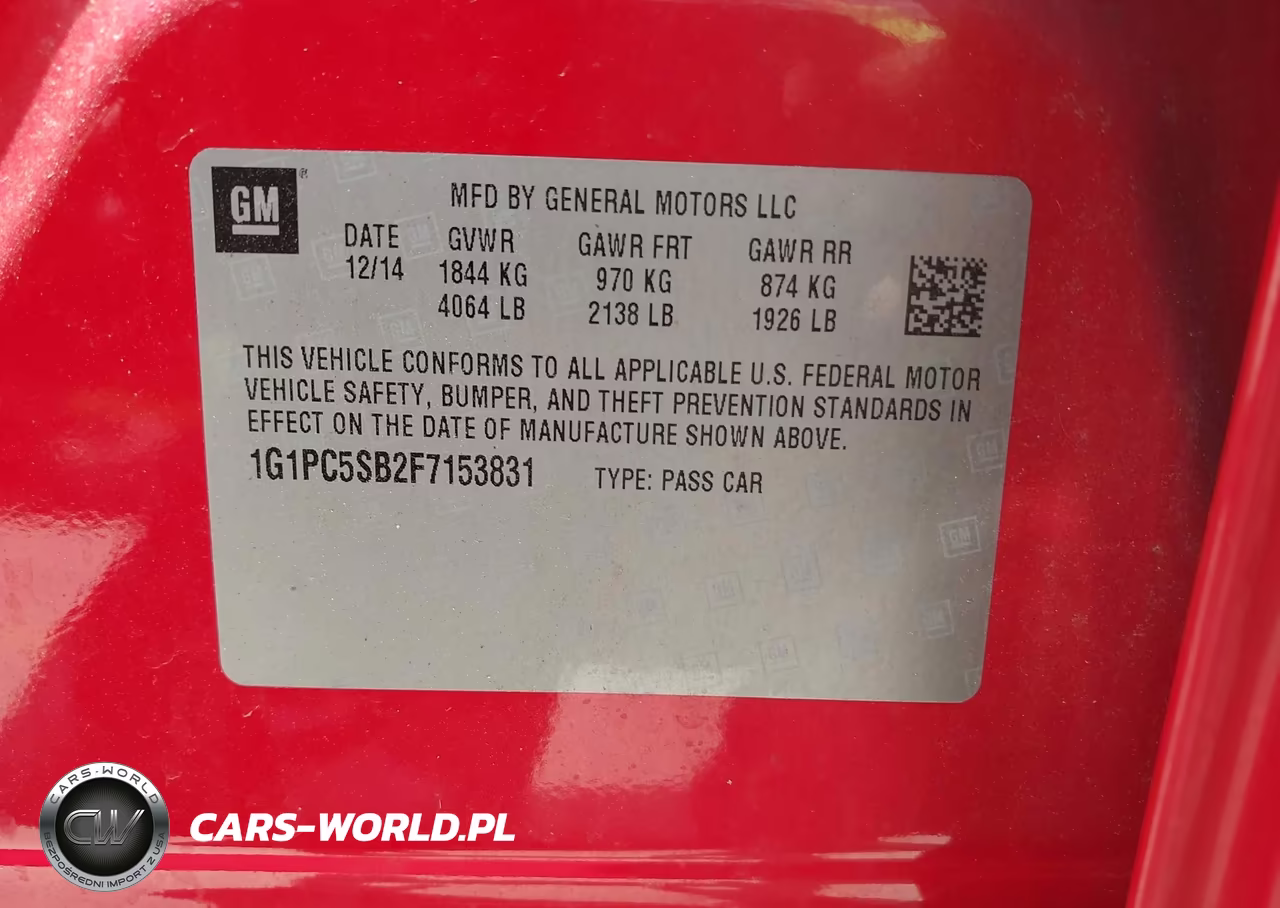 2015 Chevrolet Cruze 1Lt Auto VIN:1G1PC5SB2F7153831 - 9