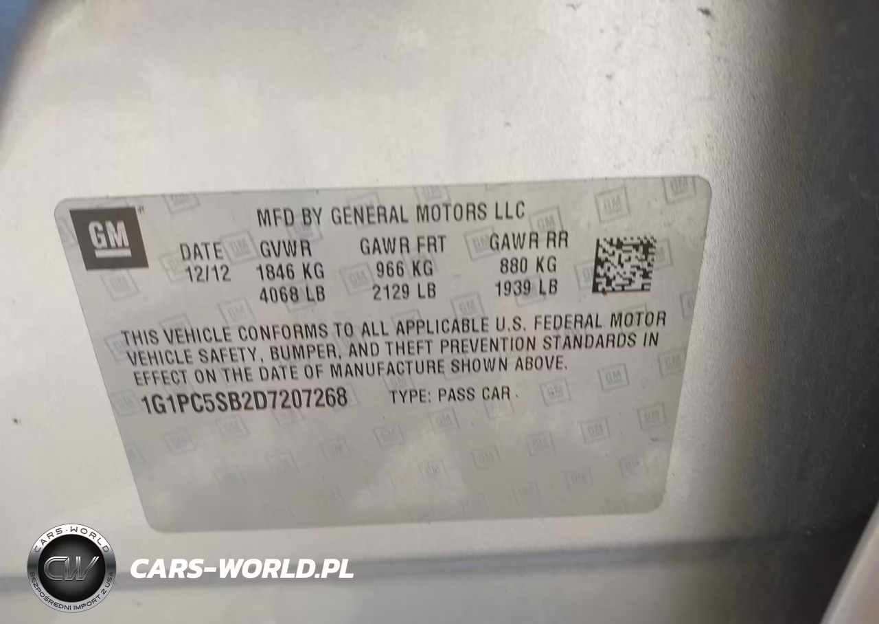 2013 Chevrolet Cruze 1Lt Auto VIN:1G1PC5SB2D7207268 - 9