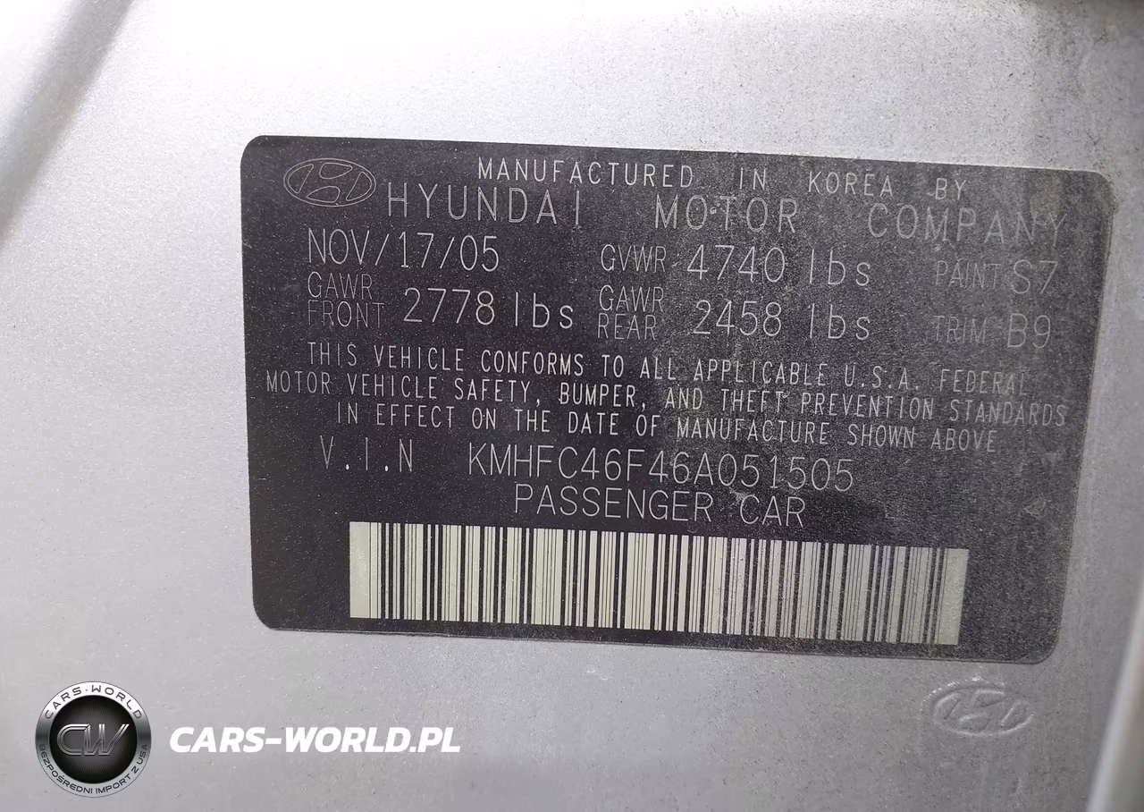 2006 Hyundai Azera Limited-Se VIN:KMHFC46F46A051505 - 9