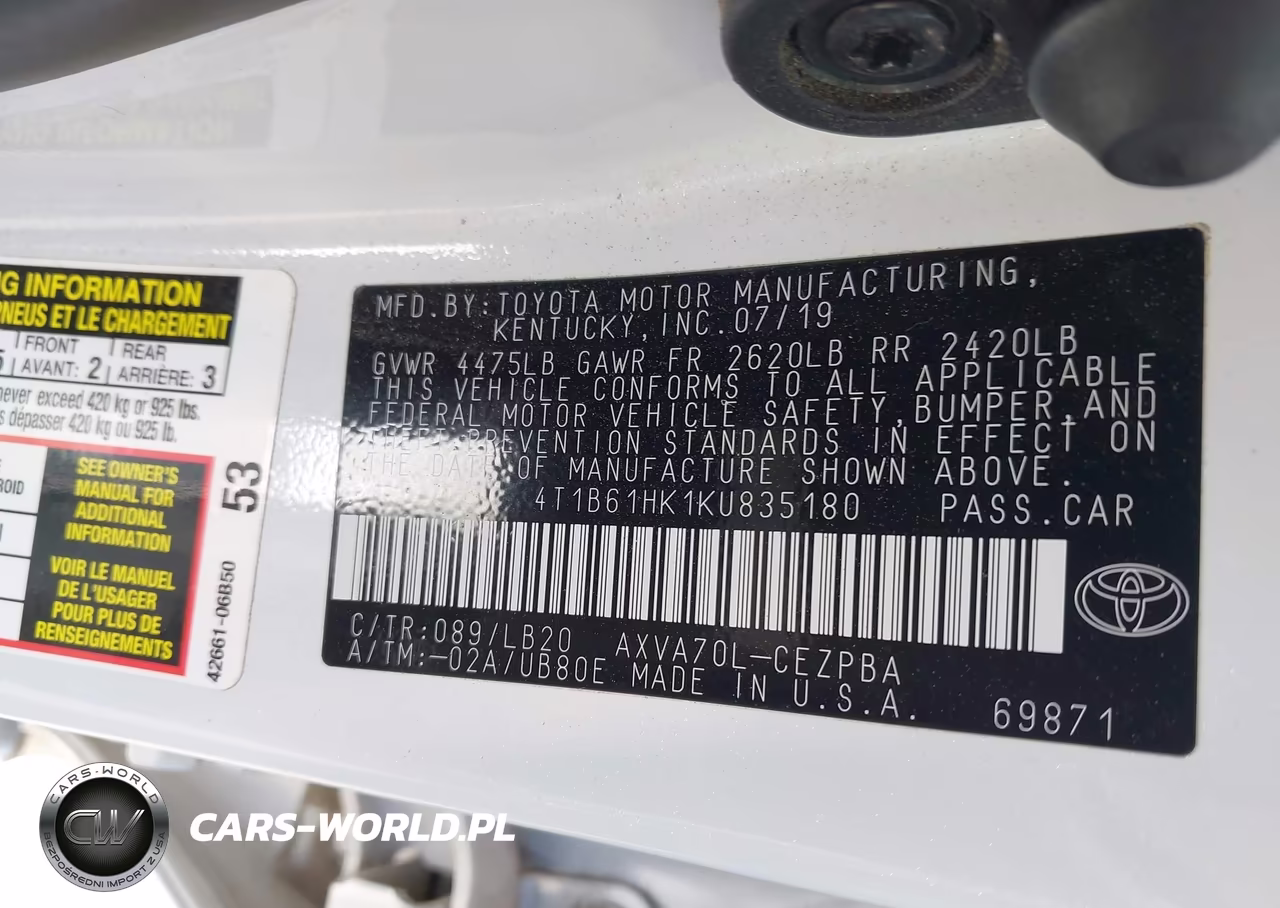 2019 Toyota Camry Xse VIN:4T1B61HK1KU835180 - 9