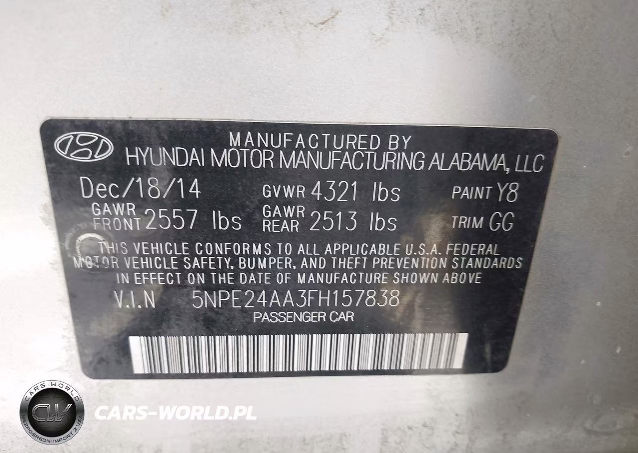 2015 Hyundai Sonata Eco VIN:5NPE24AA3FH157838 - 9
