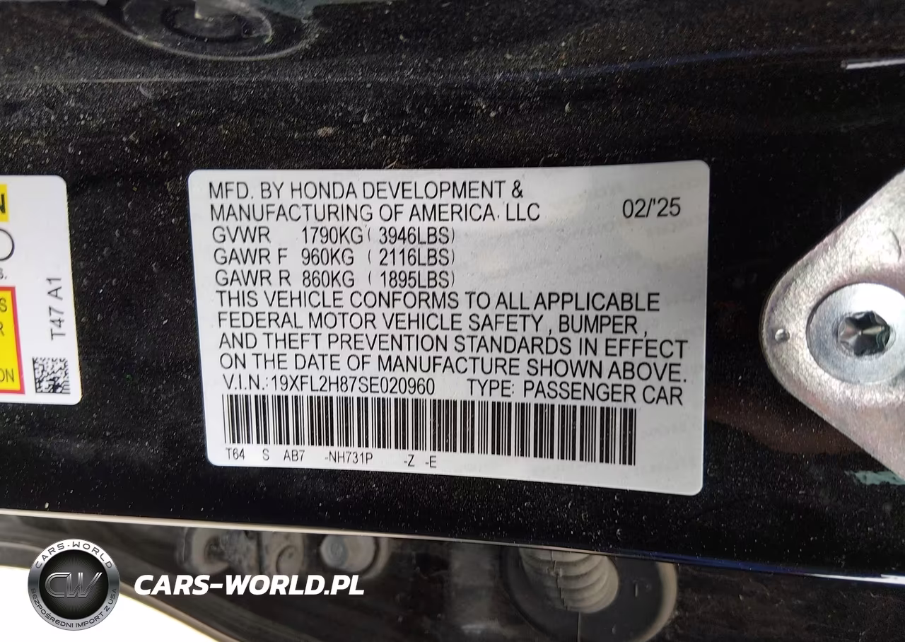 2025 Honda Civic Sedan Sport VIN:19XFL2H87SE020960 - 9