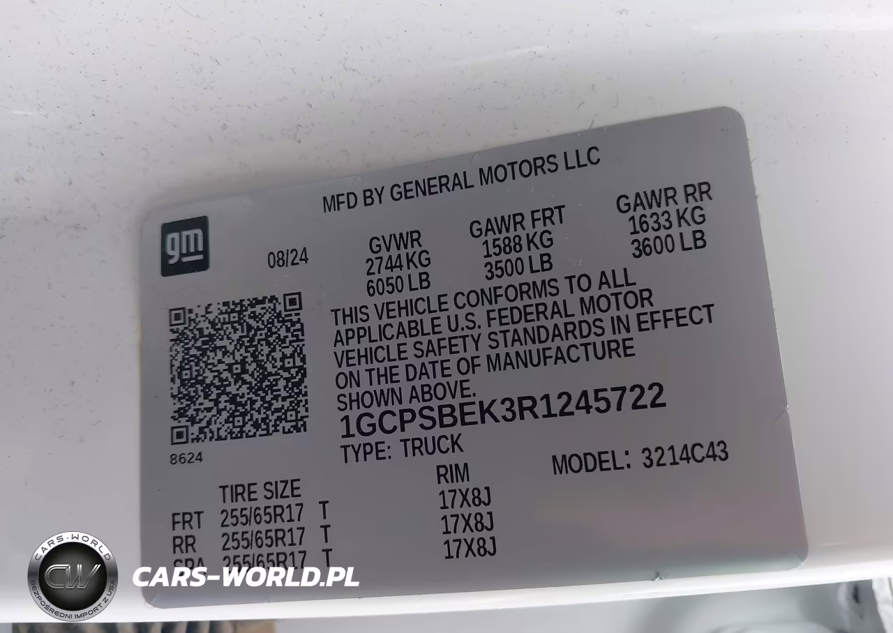 2024 Chevrolet Colorado 2Wd Wt VIN:1GCPSBEK3R1245722 - 9