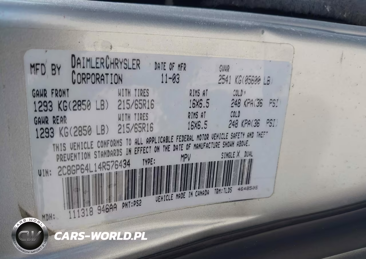 2004 Chrysler Town & Country Limited VIN:2C8GP64L14R576434 - 9