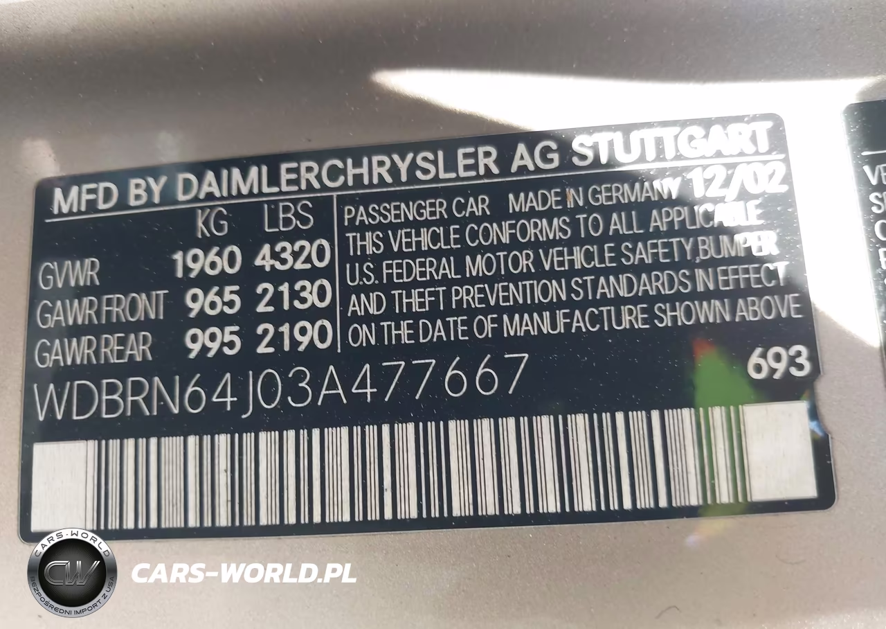 2003 Mercedes-Benz C 320 Sport VIN:WDBRN64J03A477667 - 9