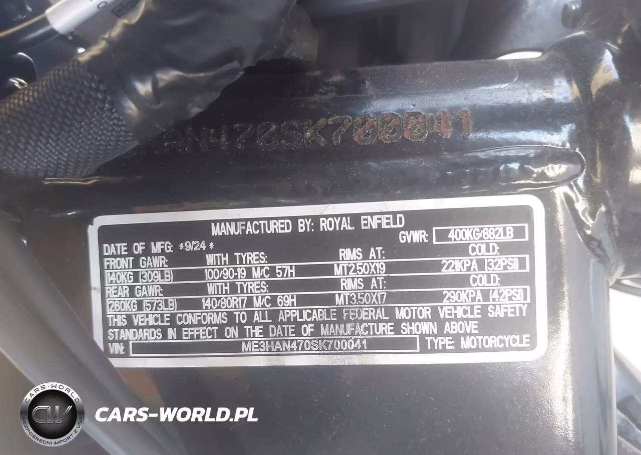 2025 Royal Enfield Motors Bear 650 VIN:ME3HAN470SK700041 - 10