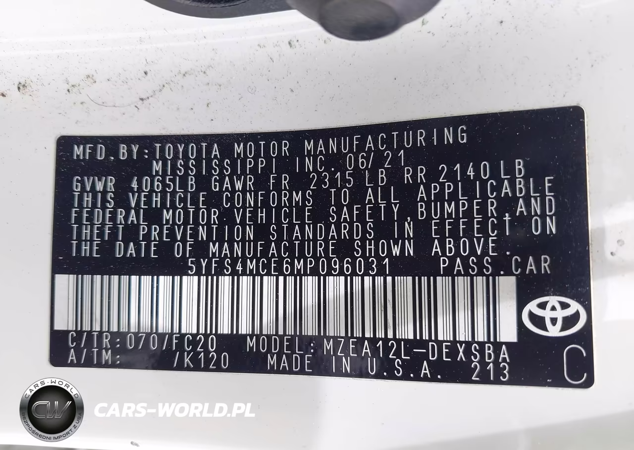 2021 Toyota Corolla Se VIN:5YFS4MCE6MP096031 - 9
