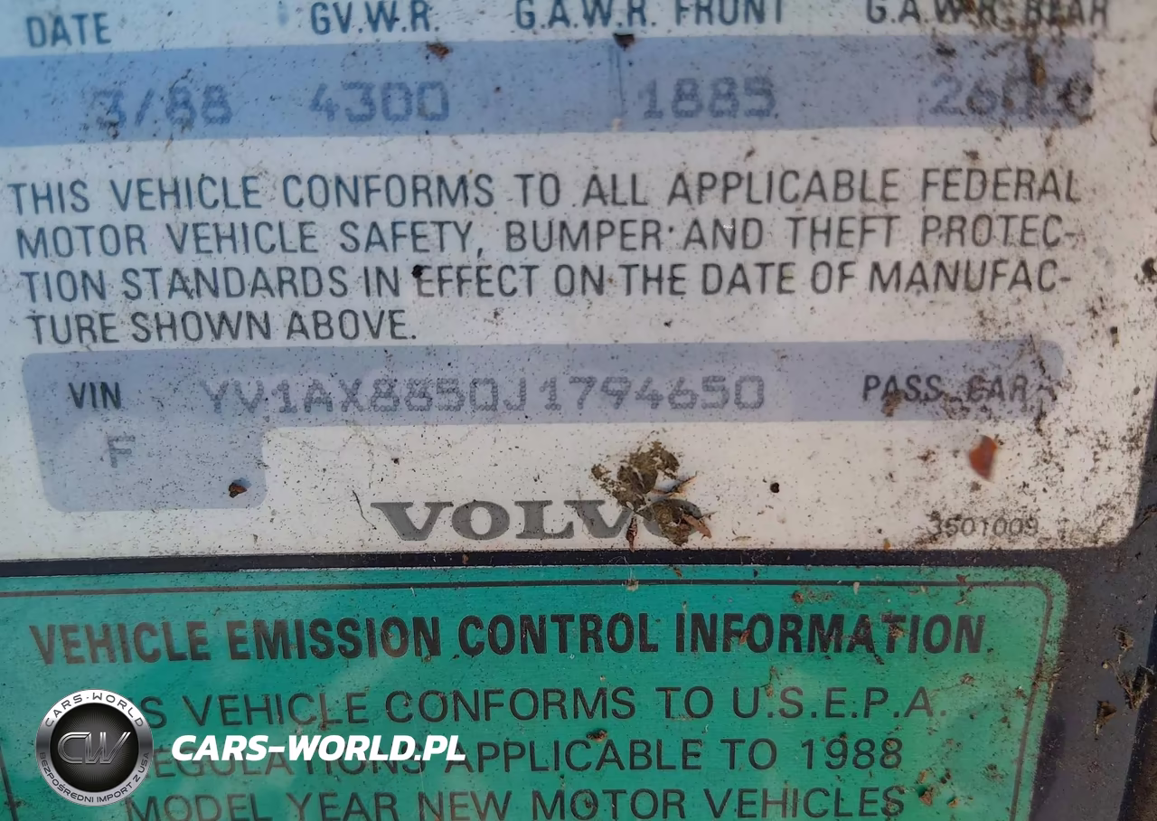 1988 Volvo 245 Dl-Gl VIN:YV1AX8850J1794650 - 9