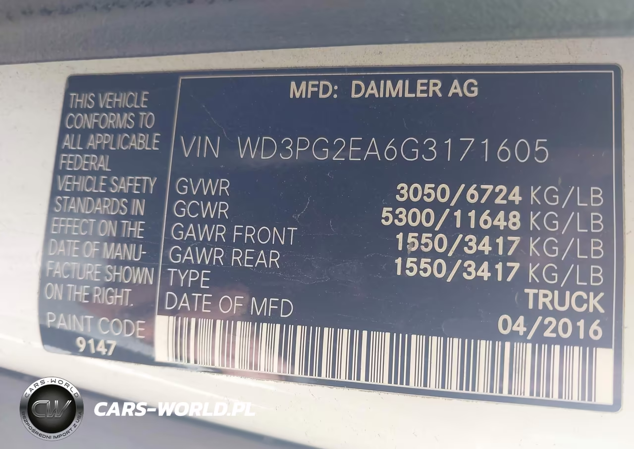 2016 Mercedes-Benz Metris VIN:WD3PG2EA6G3171605 - 9