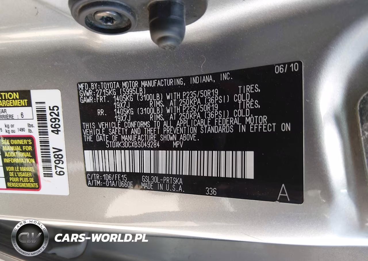 2011 Toyota Sienna Se VIN:5TDXK3DCXBS049284 - 9