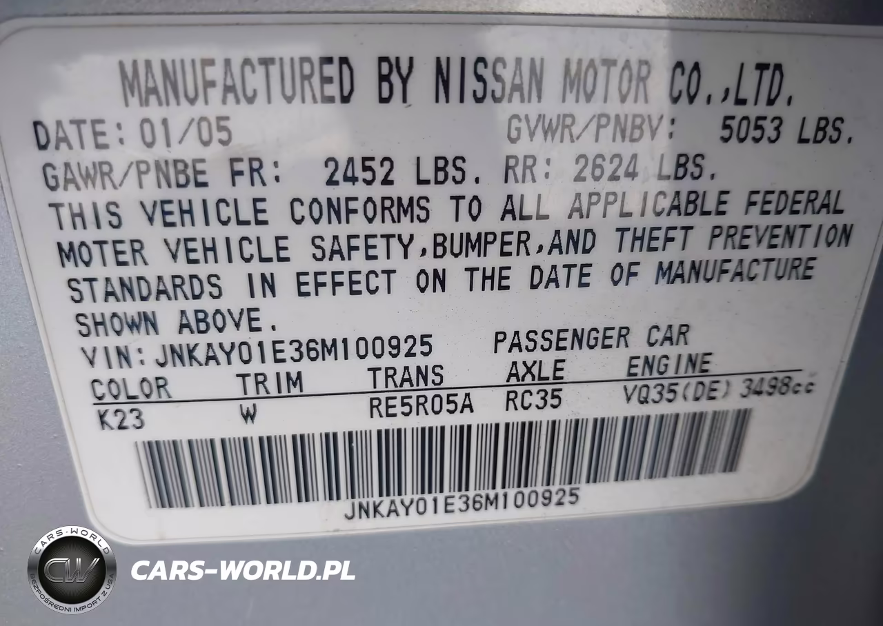2006 Infiniti M35 Sport VIN:JNKAY01E36M100925 - 9