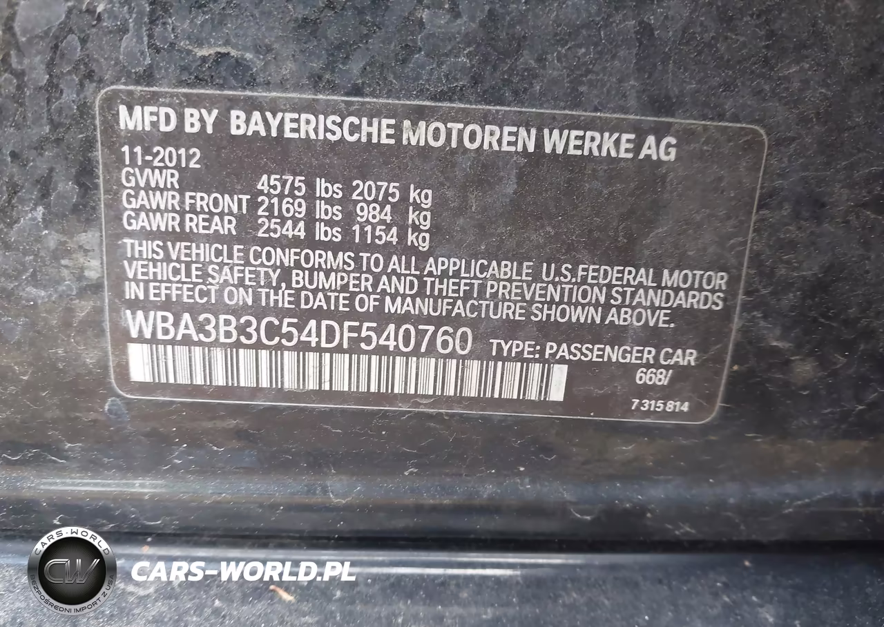 2013 BMW 328I xDrive VIN:WBA3B3C54DF540760 - 9