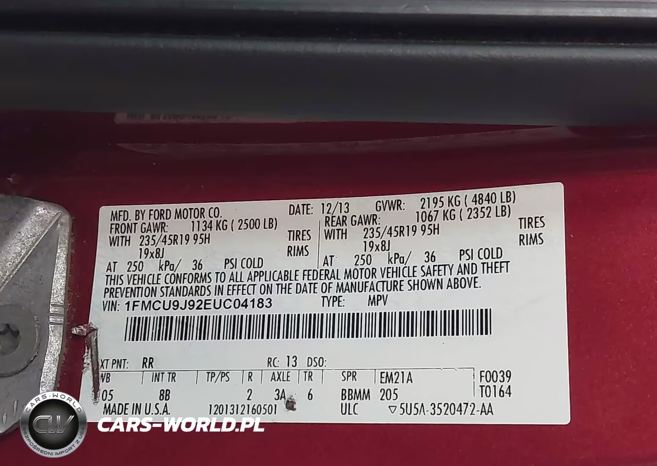 2014 Ford Escape Titanium VIN:1FMCU9J92EUC04183 - 9