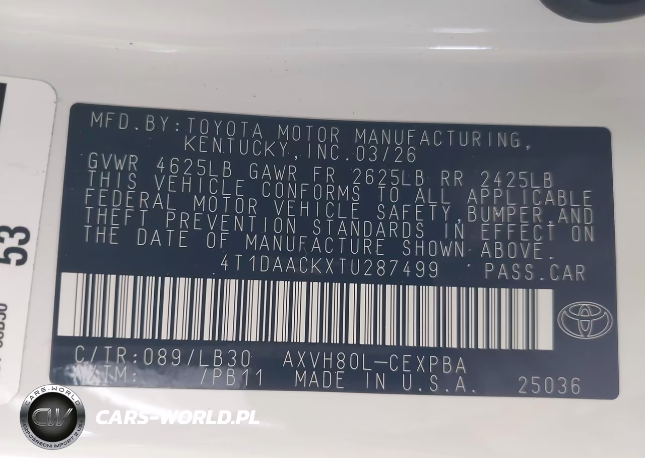 2026 Toyota Camry Xse VIN:4T1DAACKXTU287499 - 9